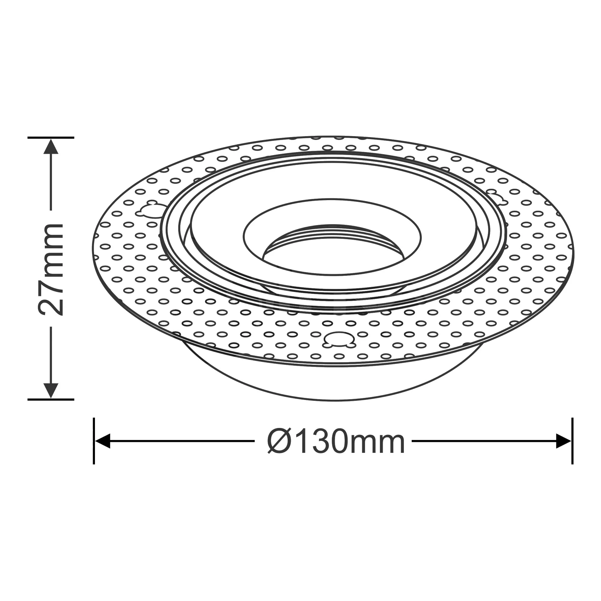 Bolor T 10 Tridonic Powered 10W 4000K 810lm 36° CRI>90 LED Engine White/Black Trimless Fixed Recessed Spotlight, IP20 DM201098  Dlux Bolor T 10